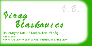 virag blaskovics business card